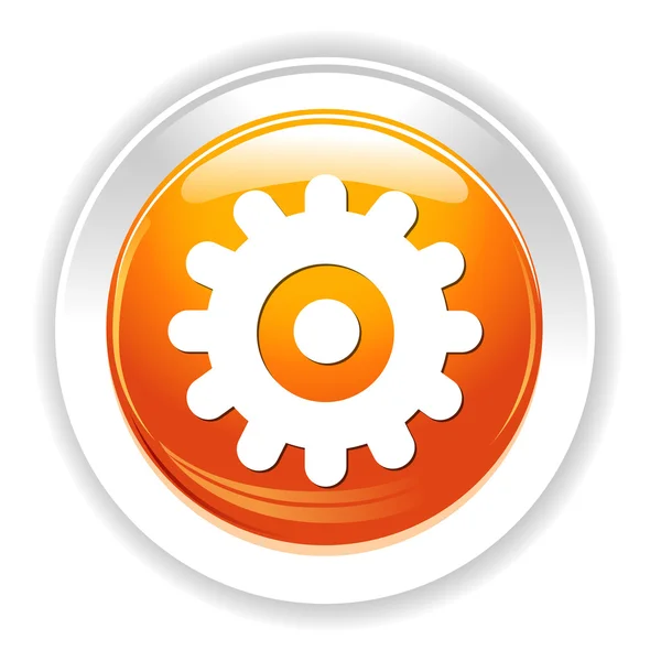 Cog icon, gear button — Stock Vector