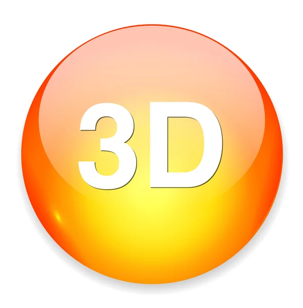 3 d の単語ボタン — ストックベクタ