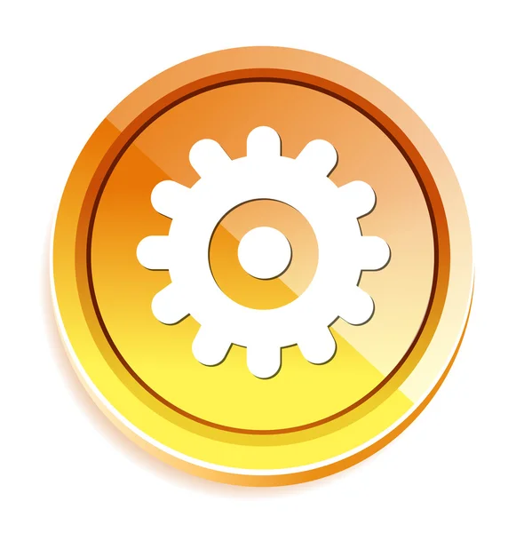 Cog icon, gear button — Stock Vector