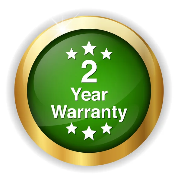 2 year warranty button — Stock Vector