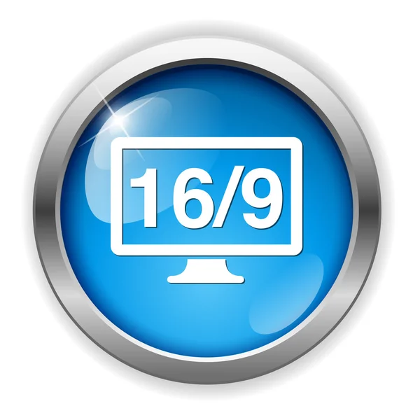 16: 9 display icon — стоковый вектор