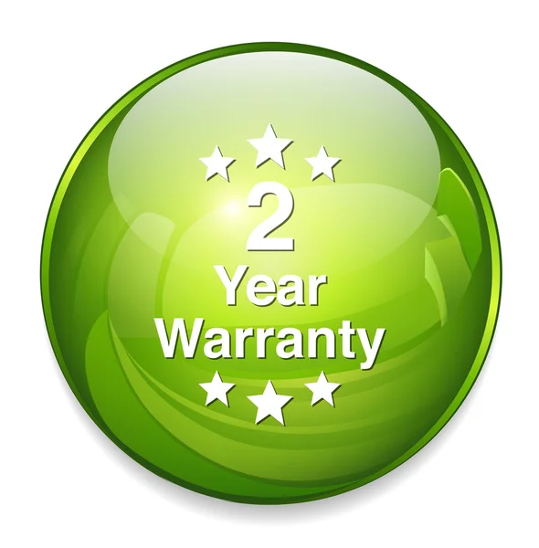 2 year warranty button — Stock Vector