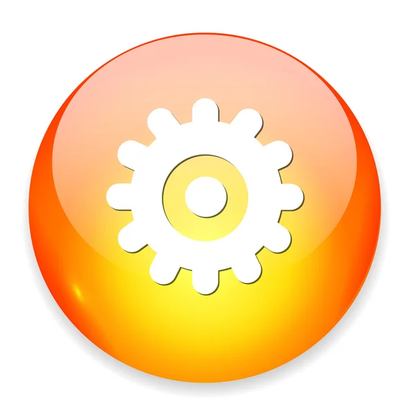 Cog icon, gear button — Stock Vector