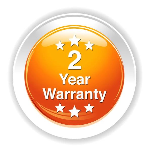 2 year warranty button — Stock Vector