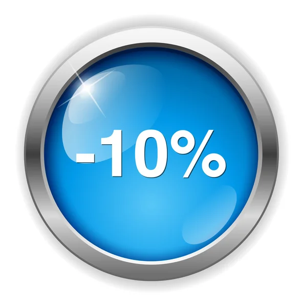 10 percent off button — Stock Vector