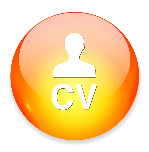 Curriculum vitae button — Stock Vector