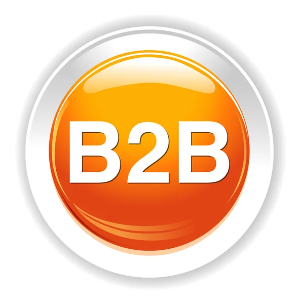 B2b button icon — Stock Vector