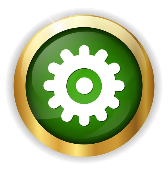 Cog icon, gear button — Stock Vector