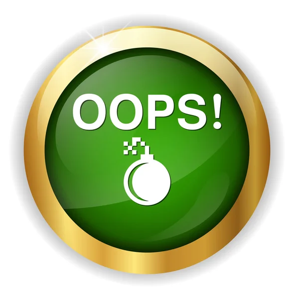 Oops button icon — Stock Vector