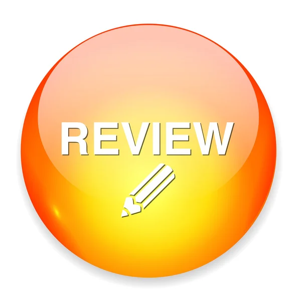 Ícone de botão de revisão — Vetor de Stock