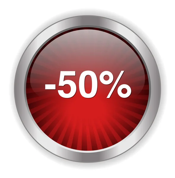 50 τοις εκατό Off κουμπί — Διανυσματικό Αρχείο