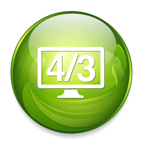 4: 3 icono web pantalla — Vector de stock