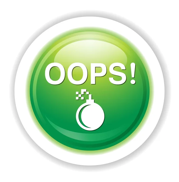 Oops button icon — Stock Vector