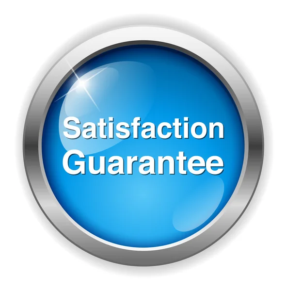 Satisfacción del cliente botón garantizado Vectores de stock libres de derechos