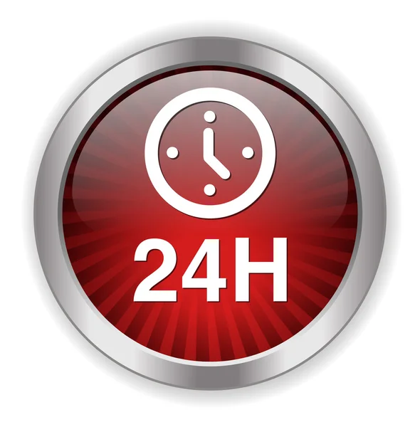 24 hours icon — Stock Vector