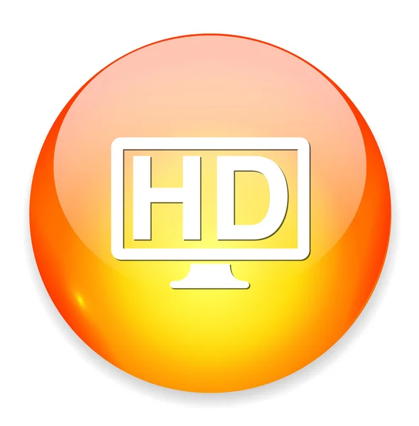 HD görüntü simgesini — Stok Vektör