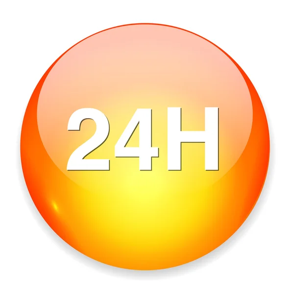 Icono de 24 horas — Vector de stock
