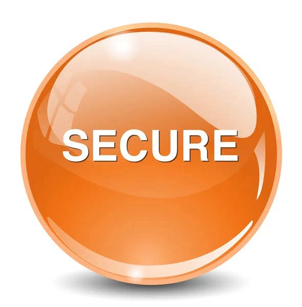 Secure button icon — Stock Vector