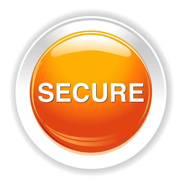 Secure button icon — Stock Vector