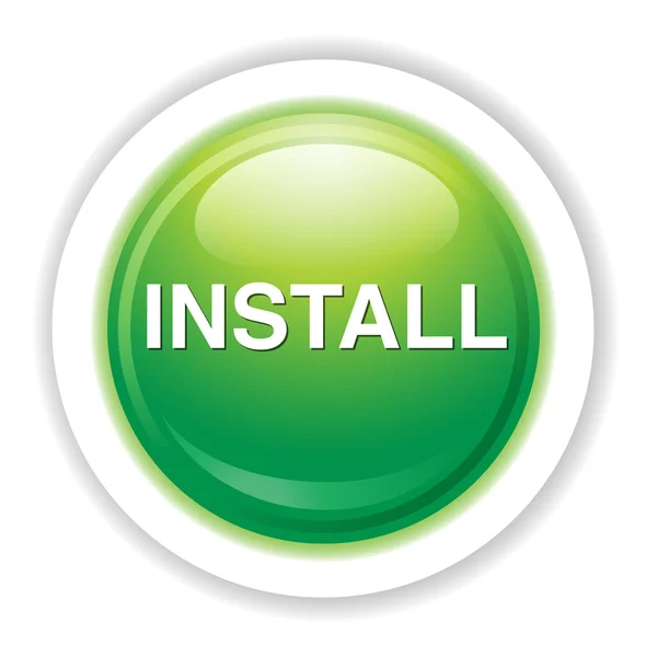 Install button icon — Stock Vector