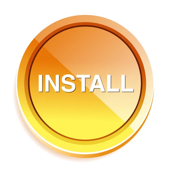 Install button icon — Stock Vector