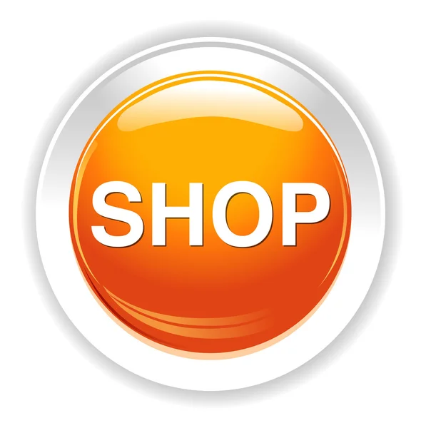 Knoppictogram winkelen — Stockvector