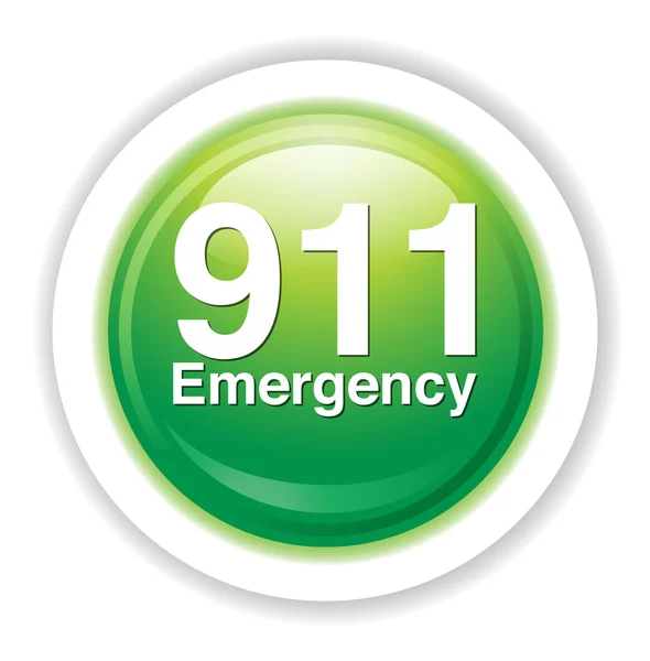 Pulsante di emergenza 911 — Vettoriale Stock