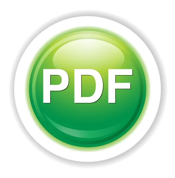 Icono del botón Pdf — Vector de stock