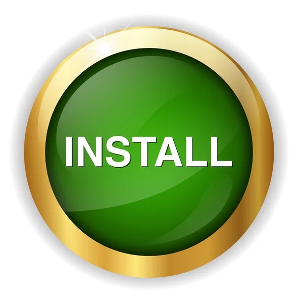 Ícone de botão de instalação — Vetor de Stock