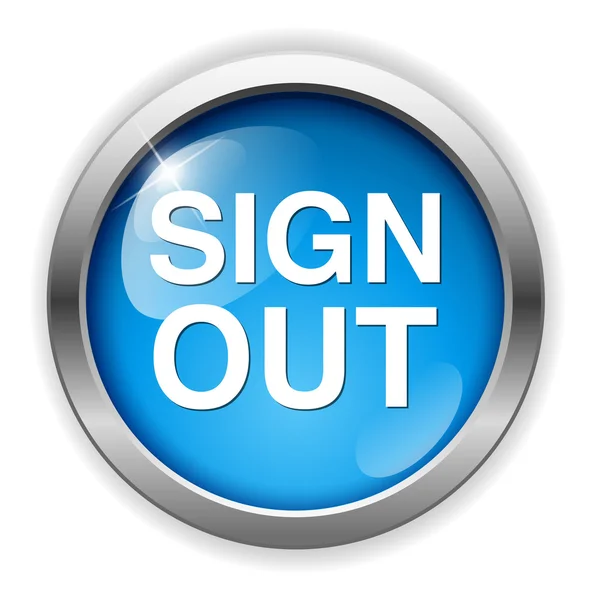 Sign out button — Stock Vector