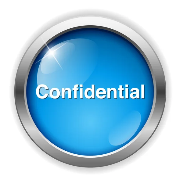 Ícone de botão confidencial — Vetor de Stock