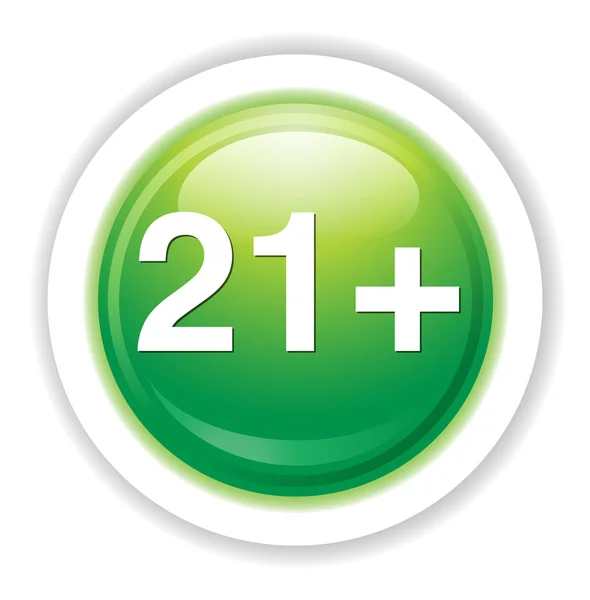 21 plus -knappen — Stock vektor