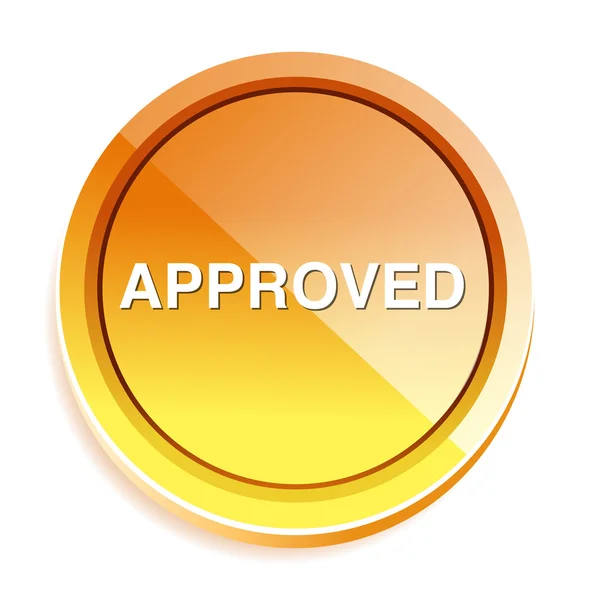 Approved button icon — Stock Vector