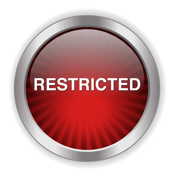Icono de botón restringido — Vector de stock