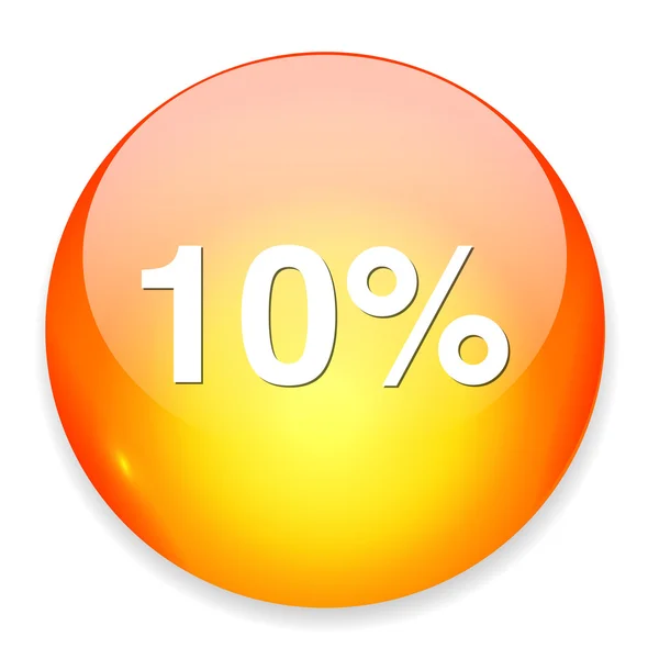 10 percent icon — Stock Vector