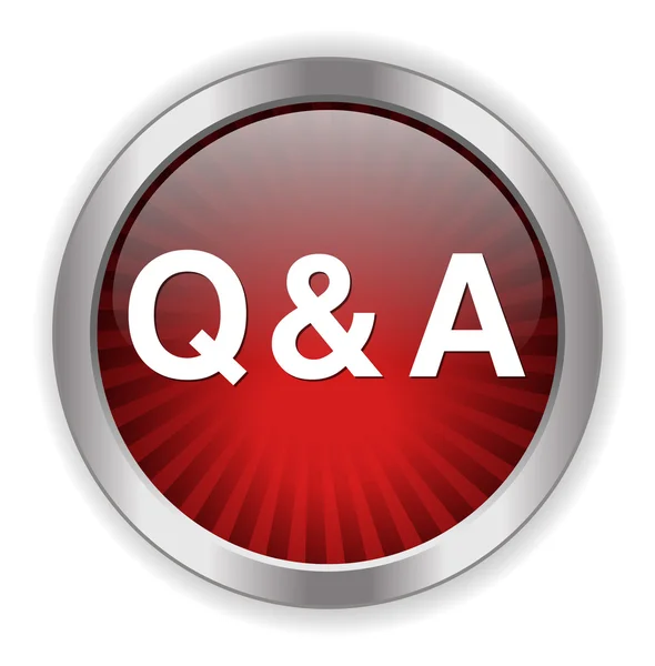 Question and Answer button — Stock Vector