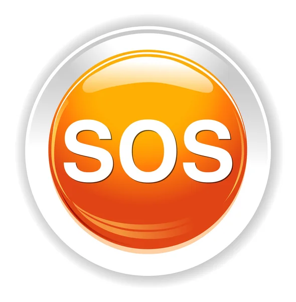 SOS κουμπί εικονίδιο — Διανυσματικό Αρχείο