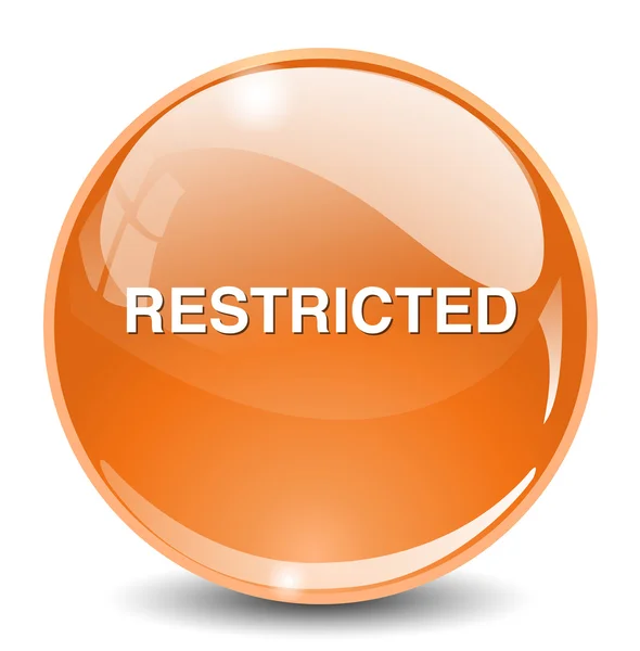 Restricted button icon — Stock Vector