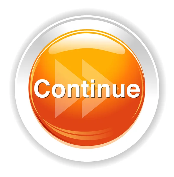 Continue button icon — Stock Vector