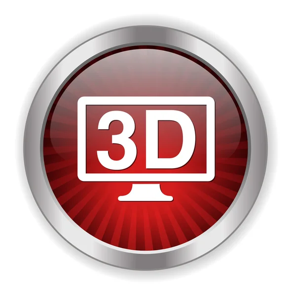 3D display-ikonen — Stock vektor