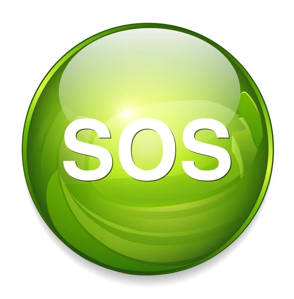 SOS κουμπί εικονίδιο — Διανυσματικό Αρχείο
