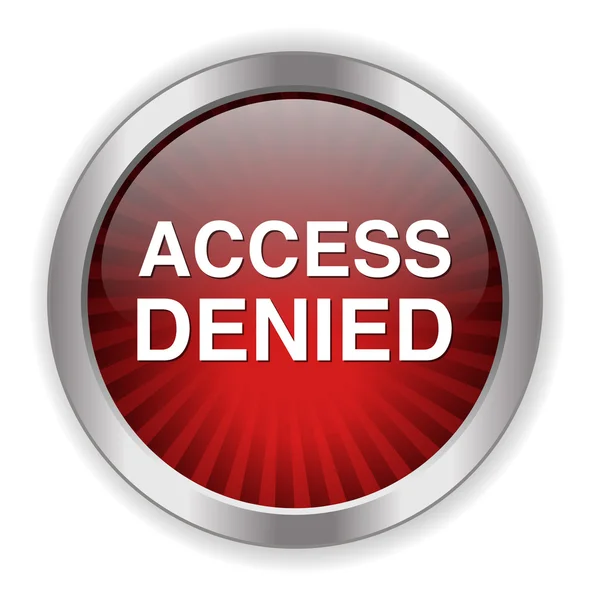 Access Denied button — Stock Vector