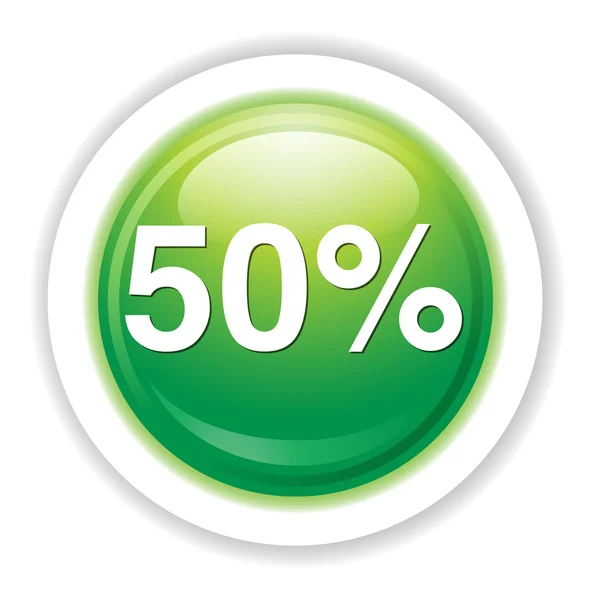 Ícone de 50 por cento — Vetor de Stock