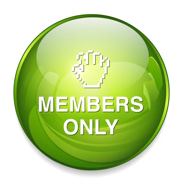 Members only button — Stock Vector