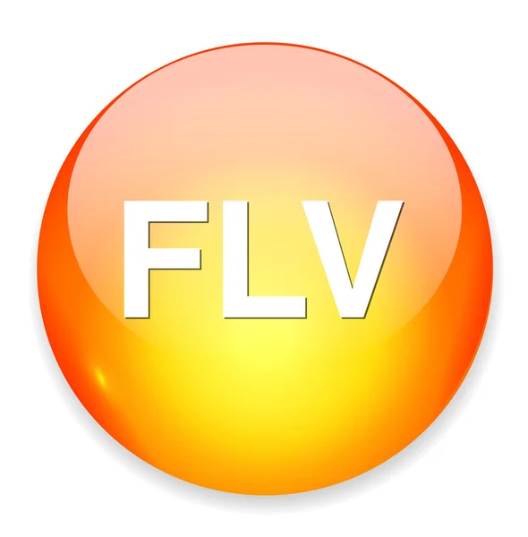 Ícone de botão Flv — Vetor de Stock