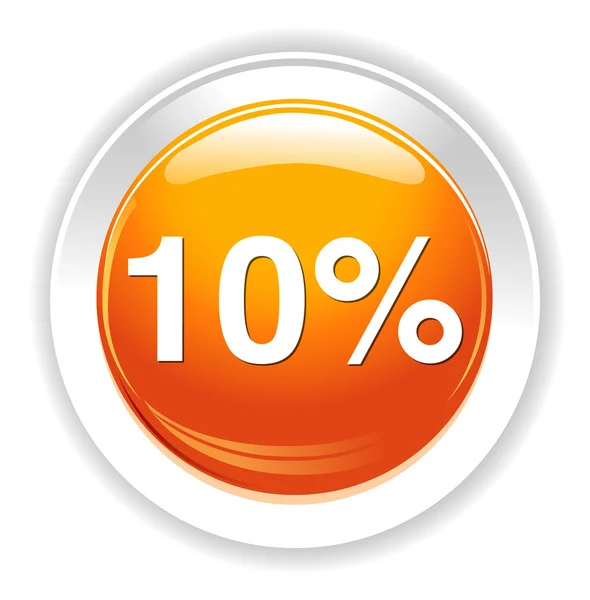 10 percent icon — Stock Vector