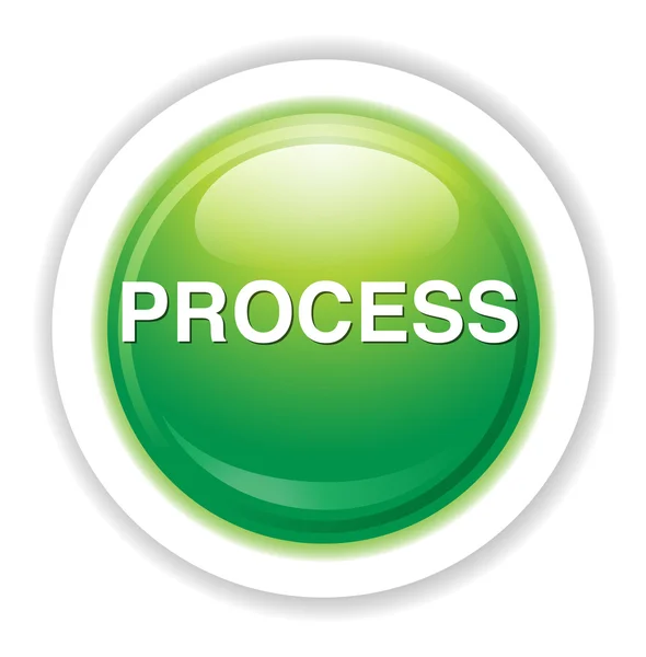 Ícone de botão de processo — Vetor de Stock