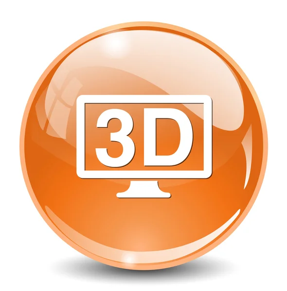3D display-ikonen — Stock vektor