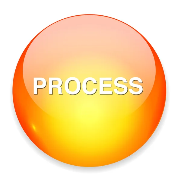 Ícone de botão de processo — Vetor de Stock