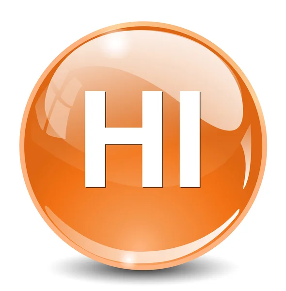 Chat de communication icône HI — Image vectorielle
